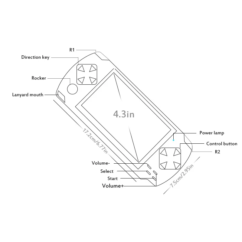 Портативная игровая консоль 4 3 дюймов сенсорный экран mp4 плеер MP5 игрок в режиме