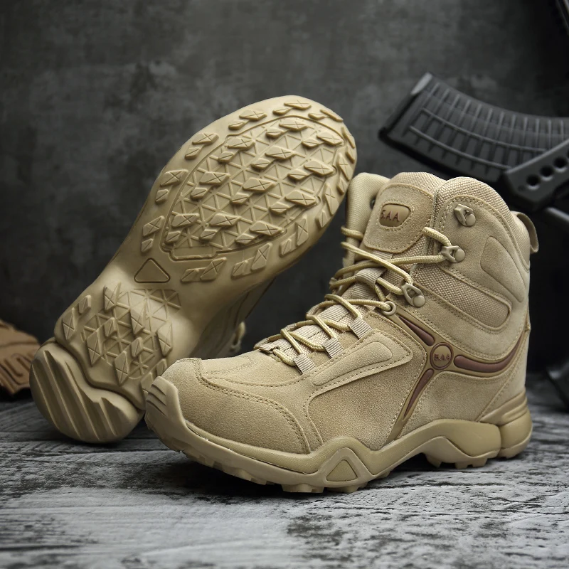 Зимние мужские тактические военные ботинки с высоким верхом водонепроницаемые