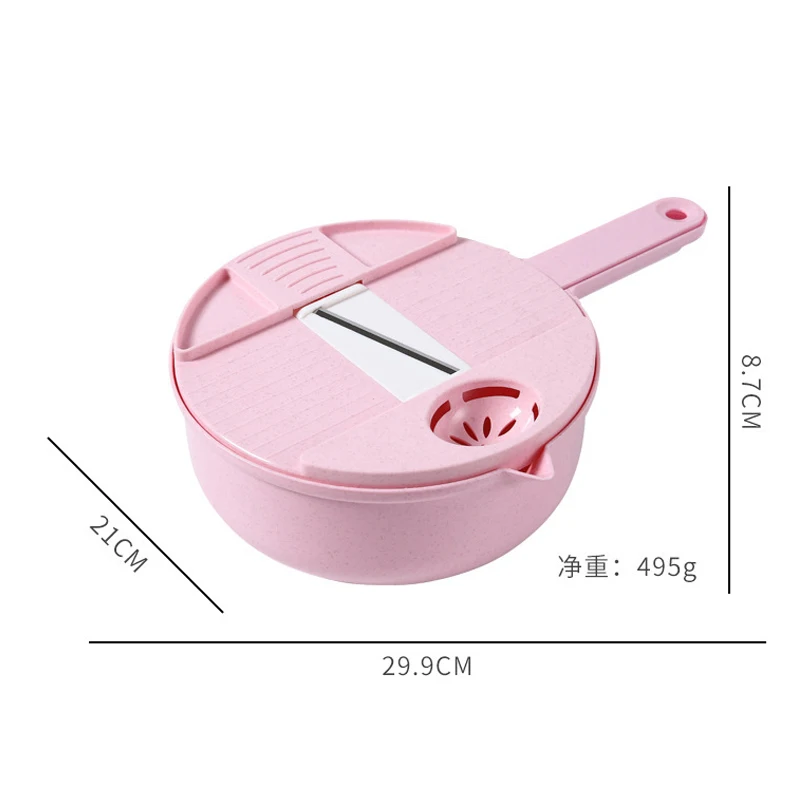 Кухонные инструменты 9 в 1 овощерезка с дренажной корзиной многофункциональная