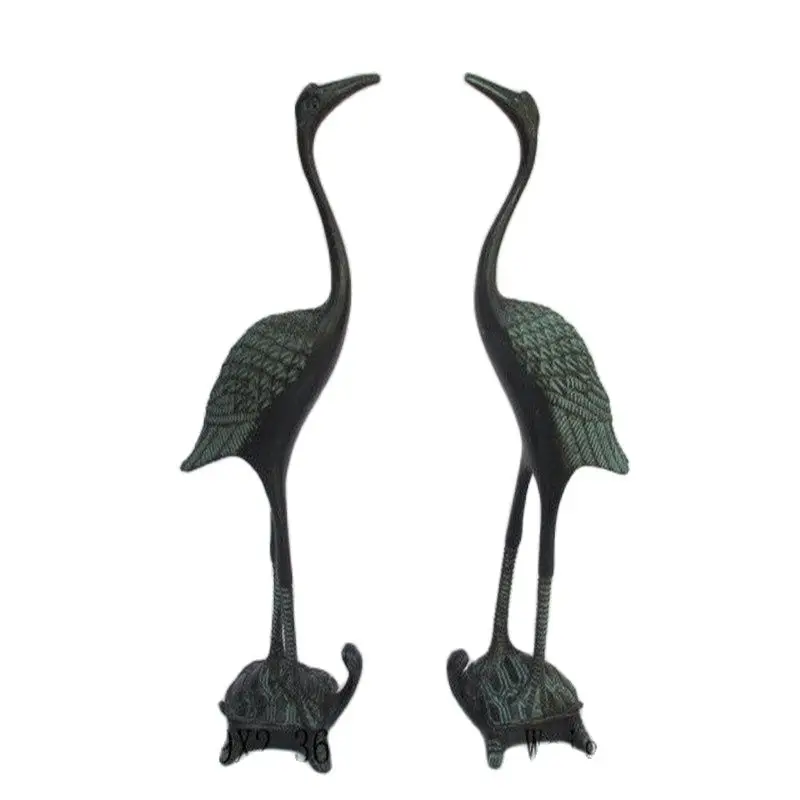 The Ancient Chinese Bronze Collection Of A Crane Two Turtle Dominated