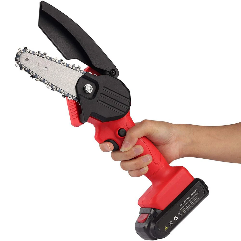 

2PCS Lithium Battery Portable Electric Pruning Saw Rechargeable Small Electric Saws Woodworking Mini Electric Saw Garden Logging
