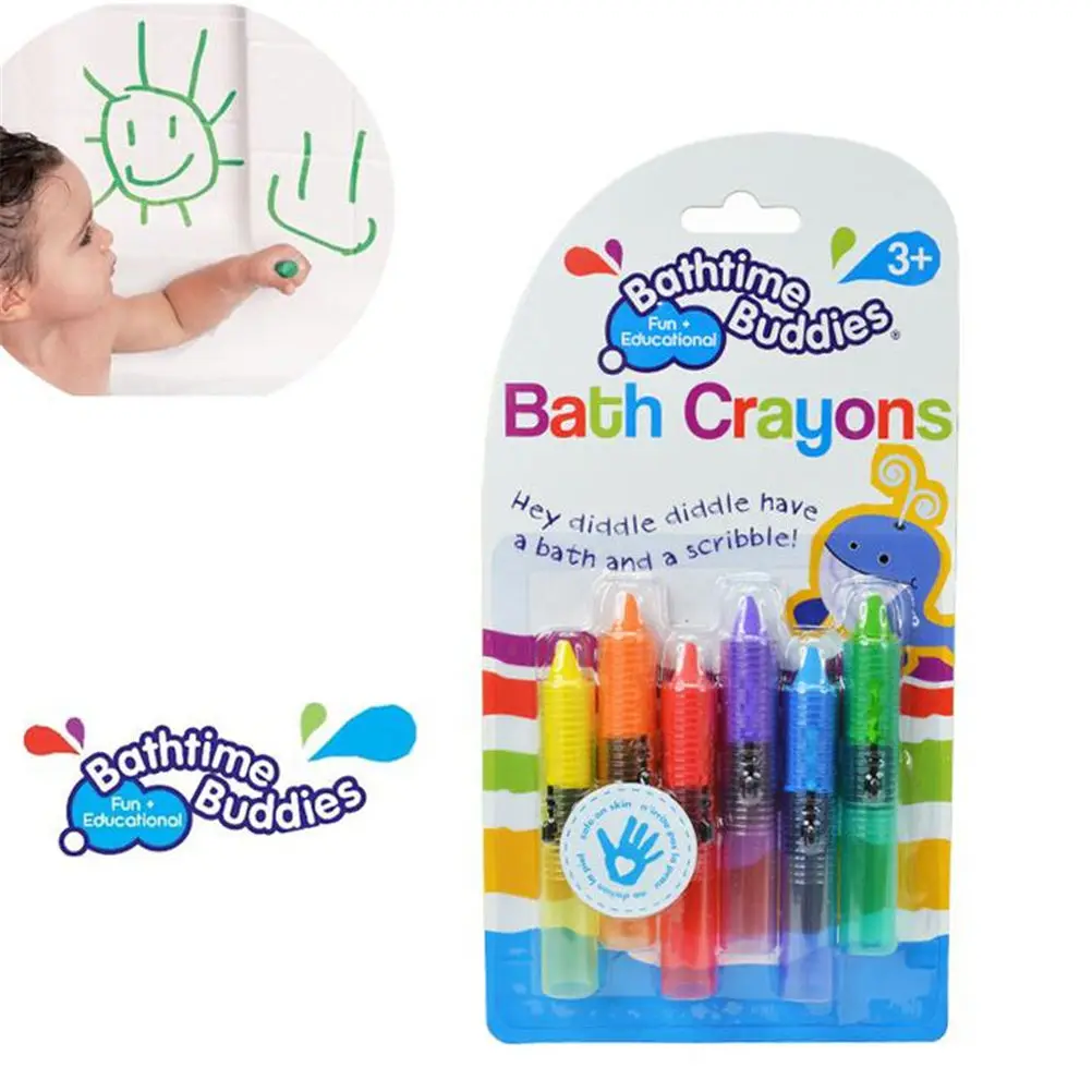6Pcs/Set Kids Drawing Toys Bath Toy Baby Crayons Toddler Washable Bathtime Safety Fun Play Educational | Игрушки и хобби