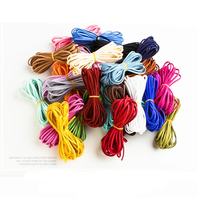 Двусторонний замшевый плетеный шнур Корейский Бархатный кожаный браслет ручной