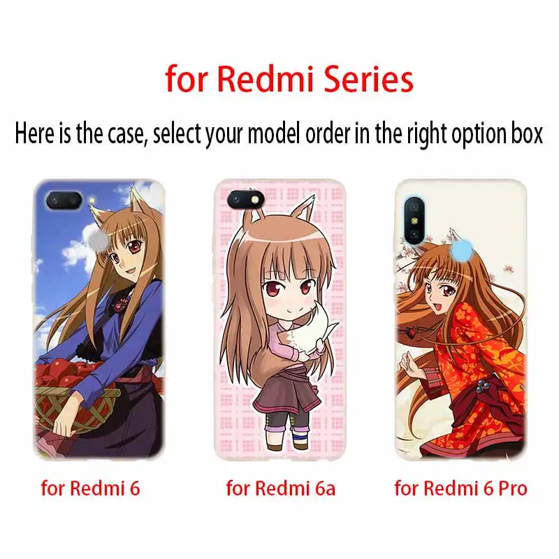 Силиконовый прозрачный мягкий чехол из ТПУ с волком и специями для Xiaomi Redmi 10 9 8 7 6 4