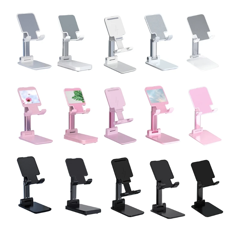 Foldable Cell Phone Stand Angle Height Adjust Smartphone Tablet Holder Bracket R2JB