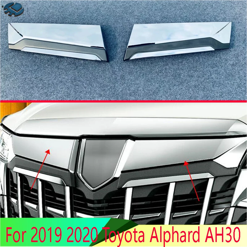Для 2019 2020 Toyota Alphard AH30 ABS Хромированная передняя решетка радиатор накладка на сетку