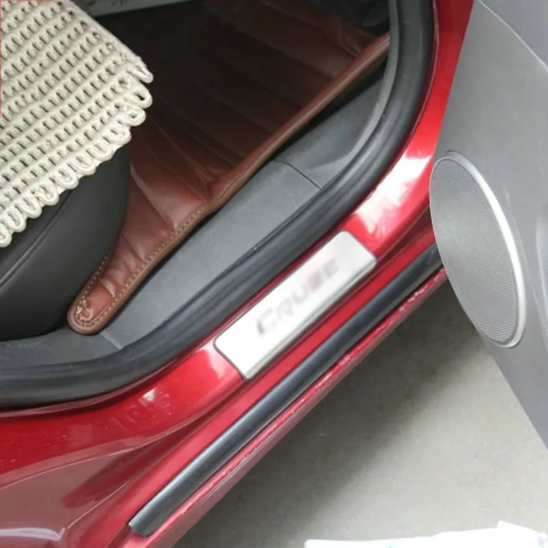 4 шт. автомобильный Стайлинг Нержавеющая Накладка на порог протектор для Chevrolet Cruze