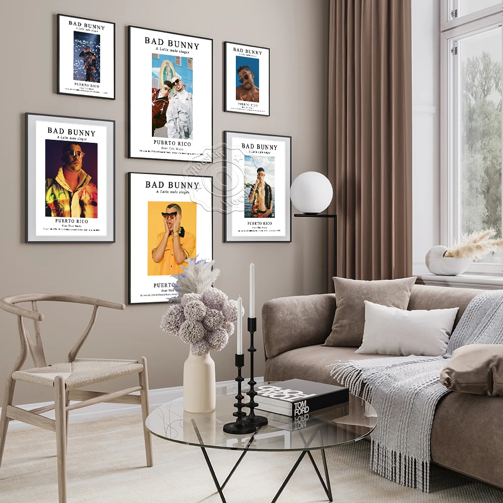 Плакат регги певица плохой кролик Порто-Рико настенные художественные принты