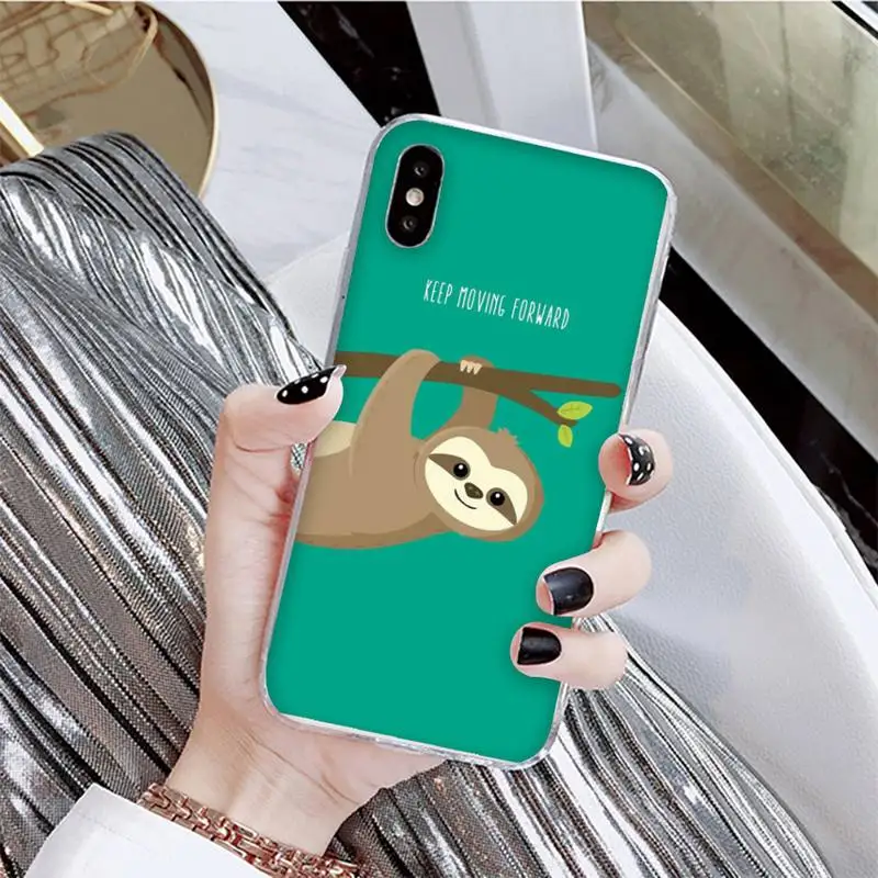 

Sloth Cute Animals Phone Case For iPhone X XS MAX 6 6s 7 7plus 8 8Plus 5 5S se 2020 XR 12 11 pro max case