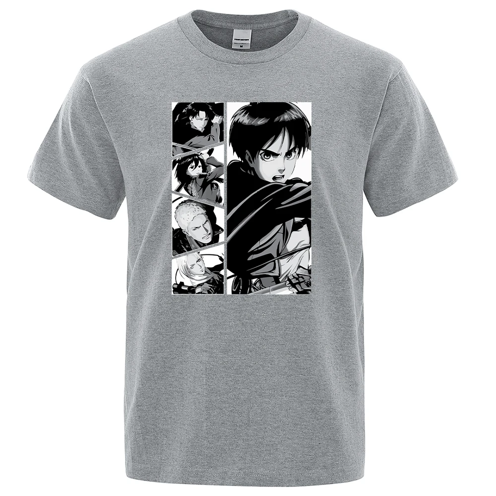 

Anime Attack On Titan Printing Tshirt Men Casual Soft T-Shirt Sports Comfortable Short Sleeve Retro Brand Oversized Men T-Shirts