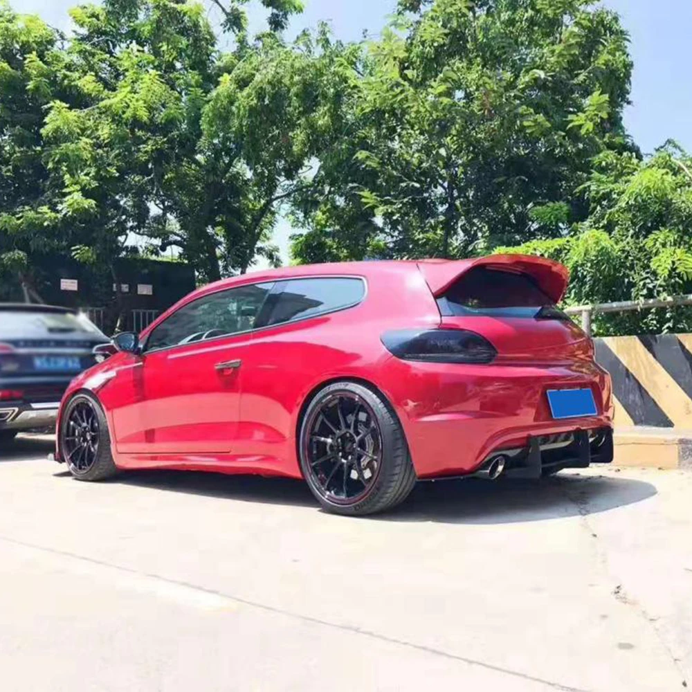 Диффузор для заднего бампера VW Scirocco 2015 2016 задний диффузор с ребрами не
