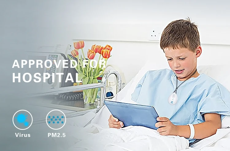 Personal Rechargeable and Portable Air Purifier Negative Ion Generator Purifies Air Eliminating Germs, Dust, Viruses, Bacteria