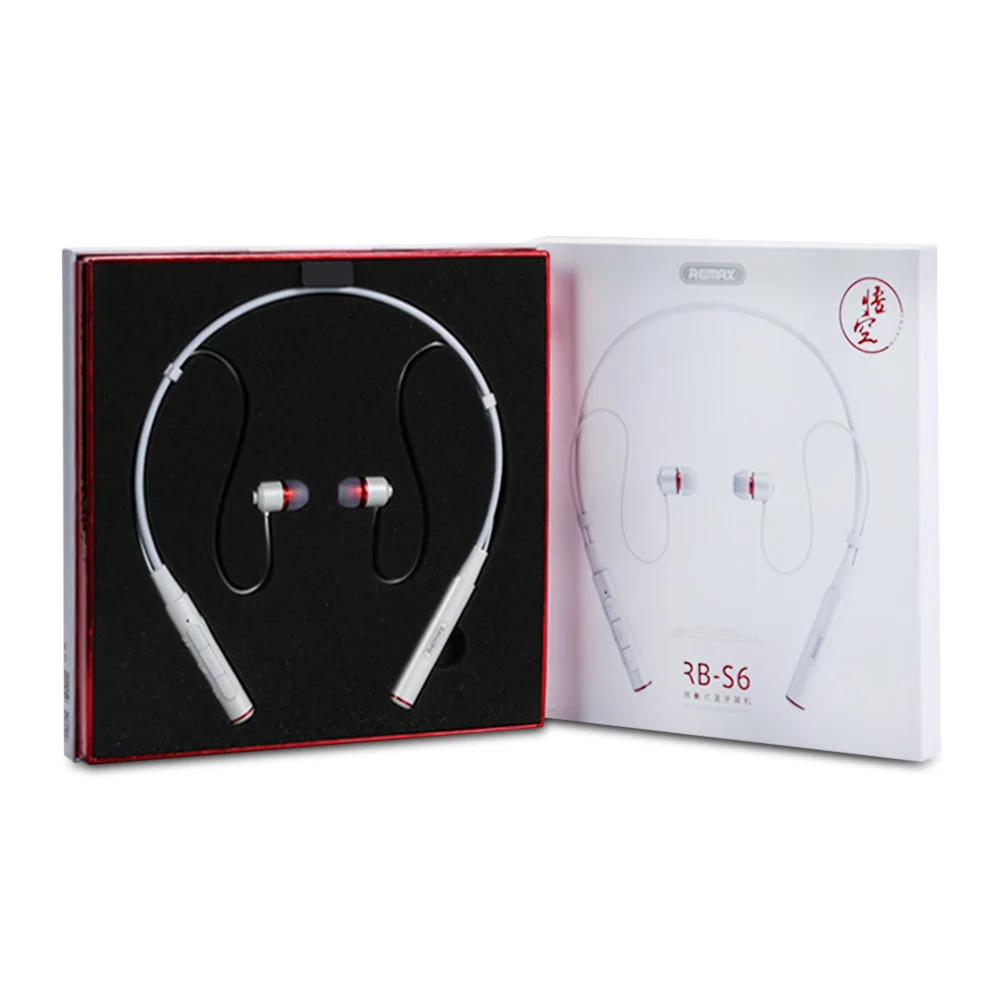 Беспроводные наушники REMAX RB S6 с шейным ремешком магнитные Спортивные Bluetooth 5 0