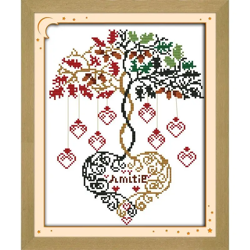 Вышивка крестиком Joy Sunday картины с надписью Love Tree напечатанные на Canvas11CT 14CT DIY