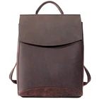 Женский рюкзак из натуральной кожи Crazy Horse, повседневный школьный ранец из натуральной воловьей кожи на ремне для ноутбука, сумка ручной работы