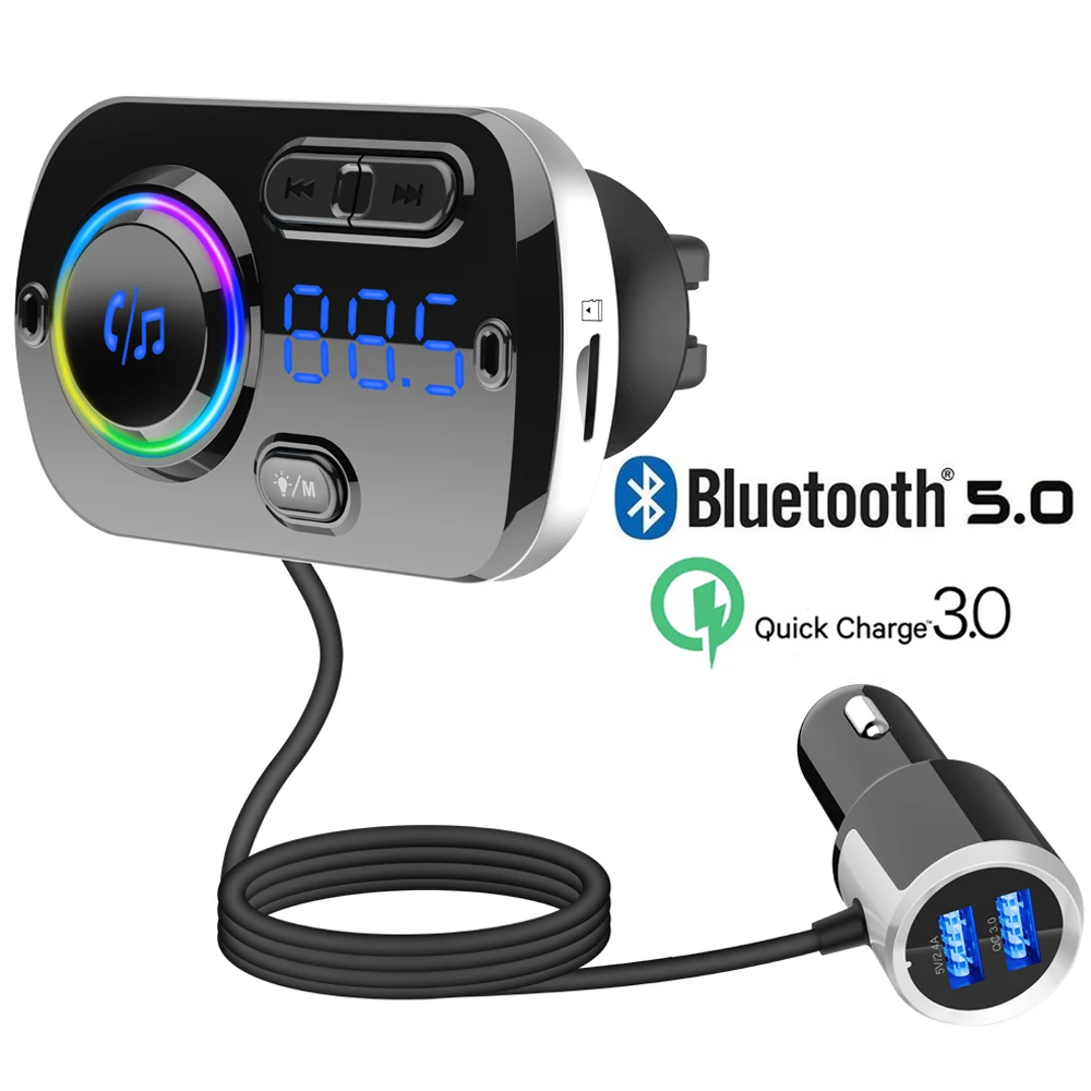 Быстрая зарядка 3 0 USB Автомобильное зарядное устройство 5 мм AUX аудио приемник
