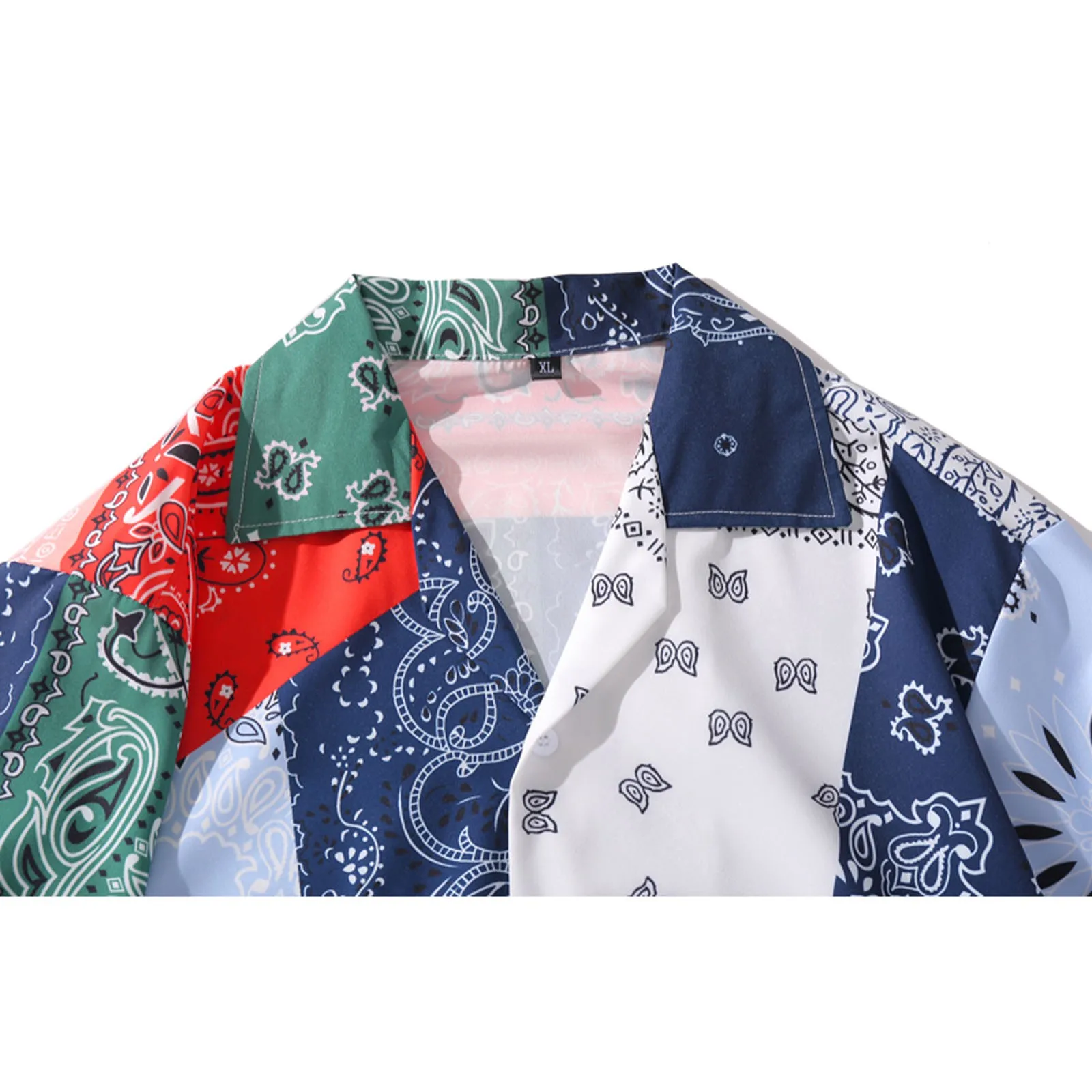 Гавайская Свободная блузка с этническим принтом мужская рубашка короткими