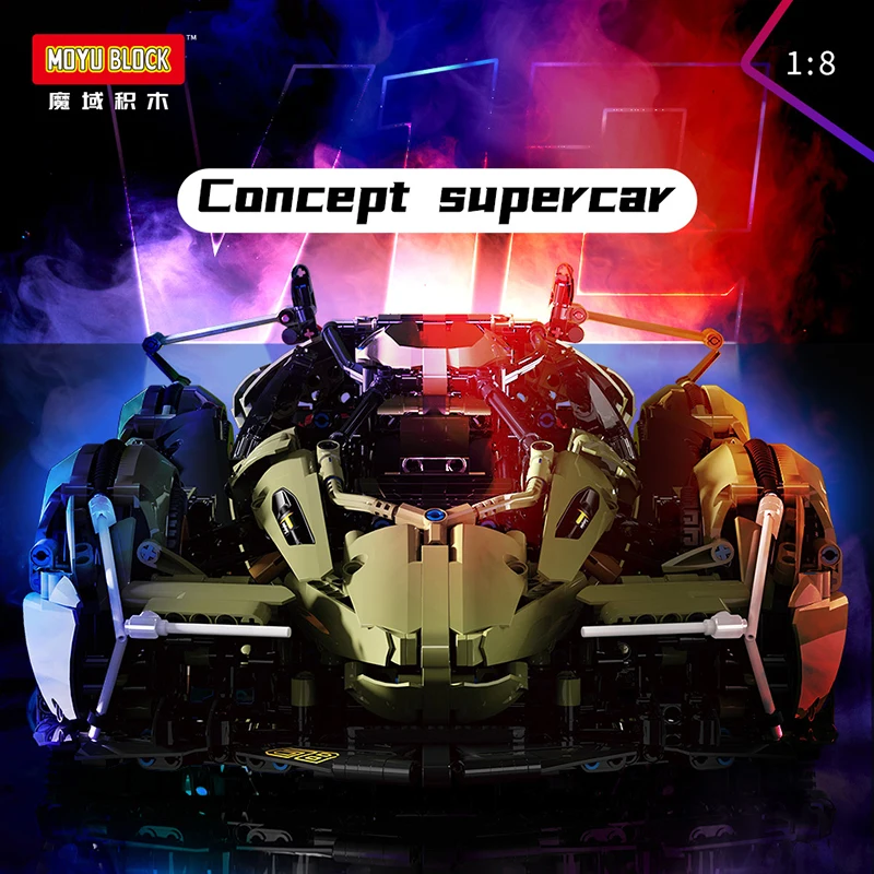 Конструктор MOC V12 техническая серия модель суперкара игрушки на телеуправлении