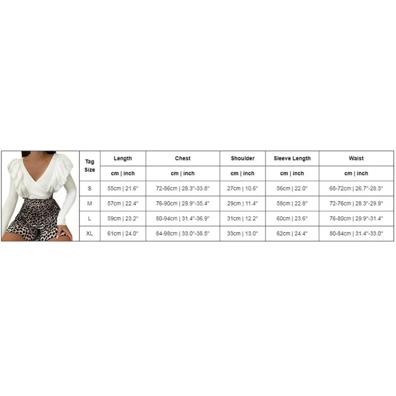 

Women's Autumn Sweaters Sexy Solid Color V-neck Low-cut Ruffled Long-sleeved Slim Pullover Jumpers