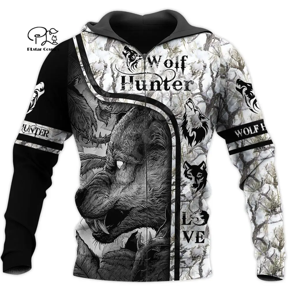 

PLstar Cosmos Animal Hunter Art Wolf Hunting Tattoo Tracksuit Pullover NewFashion Sweatshirt 3DPrint Men/Women Casual Hoodies 11