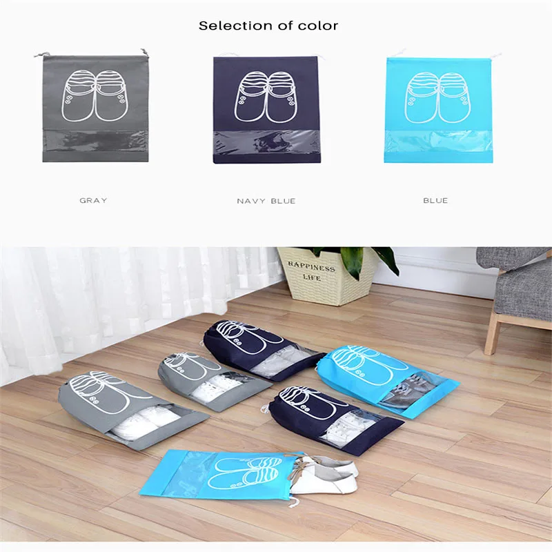 Портативная дорожная сумка-Органайзер на шнурке нетканый пылезащитный чехол для