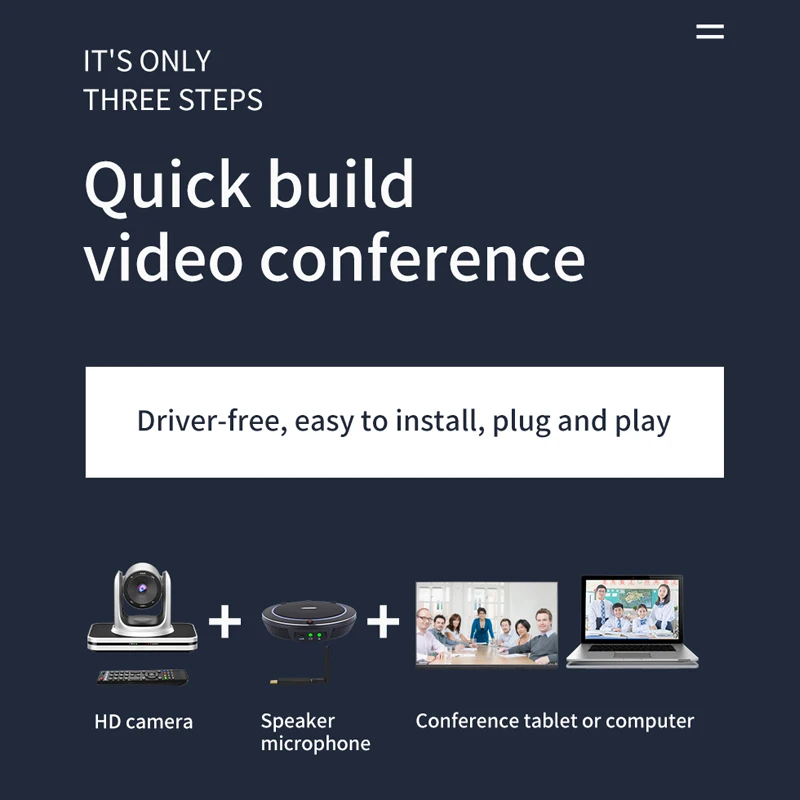 

WebCam Camera with Microphones Sit HSD-TZ1 for home Video Meeting and Classroom Lecture