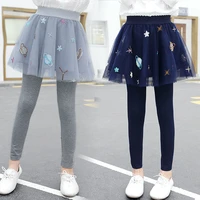 2021 new spring autumn tutu skirt leggings girls kids casual pants comfortable cute baby clothes children clothing