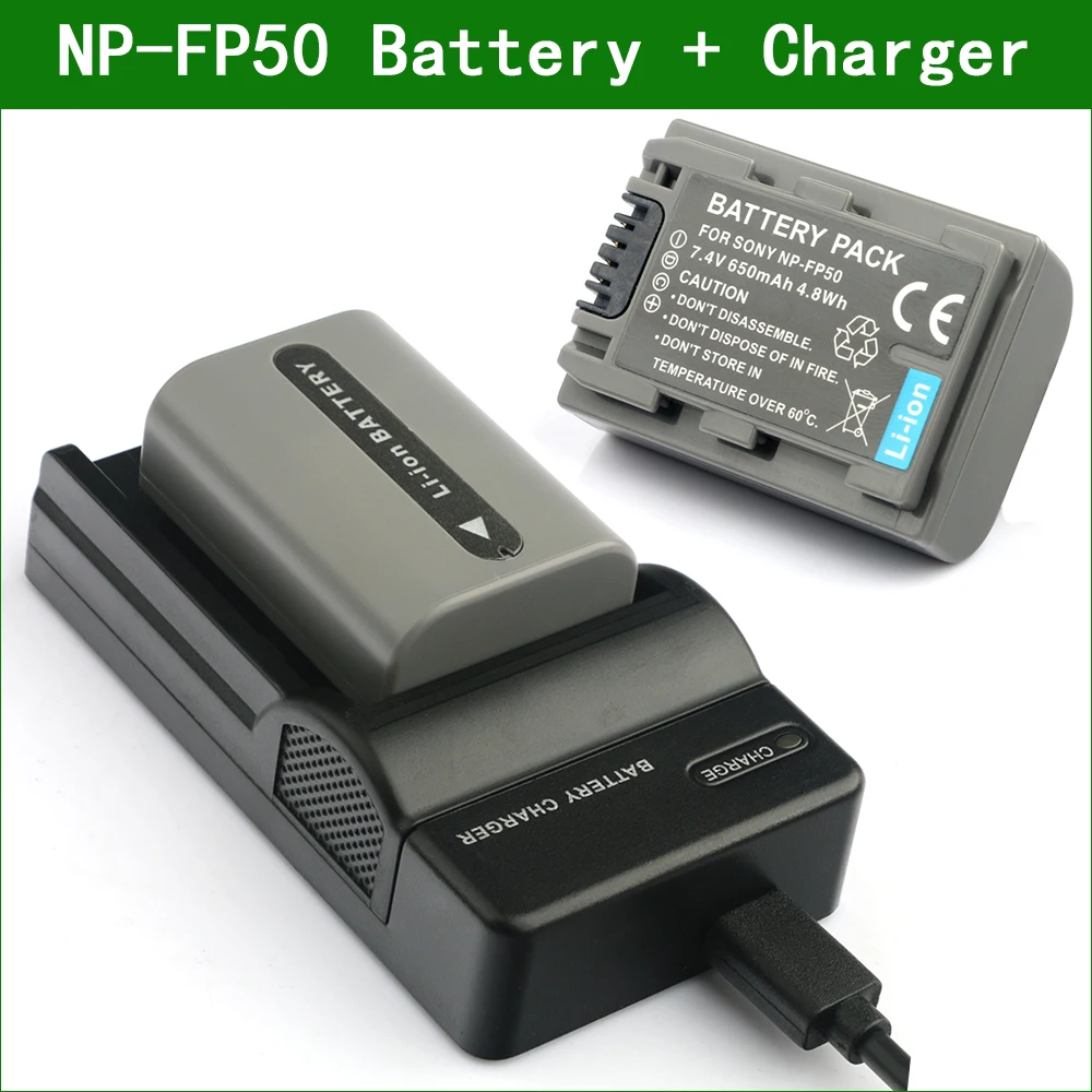 NP FP50 NPFP50 аккумулятор и зарядное устройство USB для Sony FP30 FP51 FP70 FP71 FP90 FP91 DCR DVD103 HC16 HC19