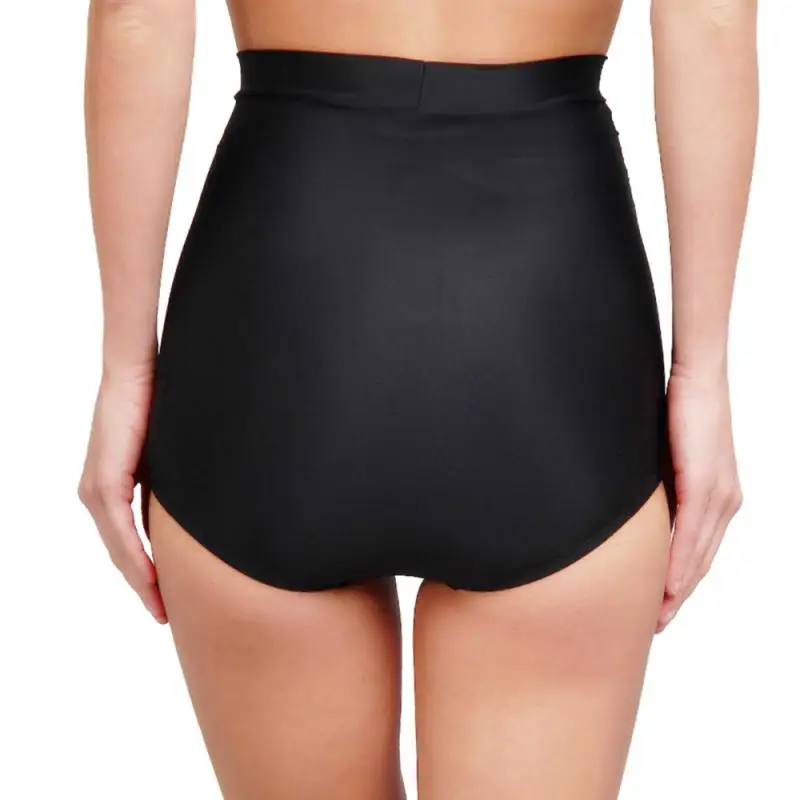 

Fashion High Waist Beach Swim Trunks Pleated Cover Belly Wild Ladies Swim Trunks Brand New High Quality Sexy Pretty Stylish