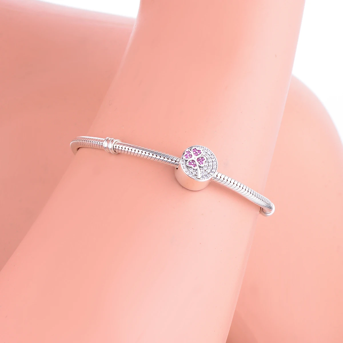 Fits Original brand Charms Bracelet DIY Jewelry Berloque 2019 Spring Authentic 925 Sterling Silver Flower Charm Beads With CZ | Украшения и