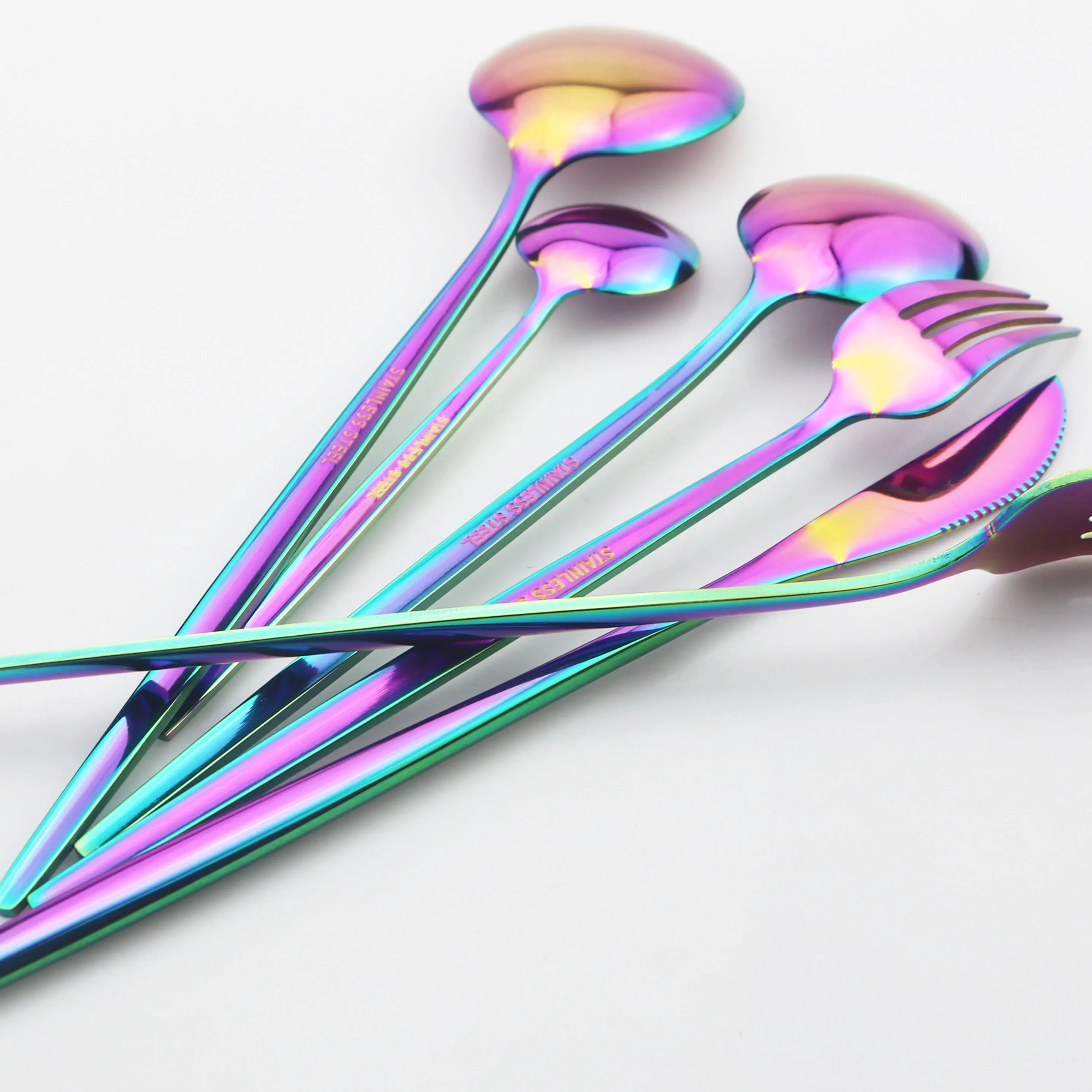 Набор столовых приборов из нержавеющей стали на 36 предметов: ножи, вилки, ложки, столовые приборы, посуда для кухни, торты и фрукты.