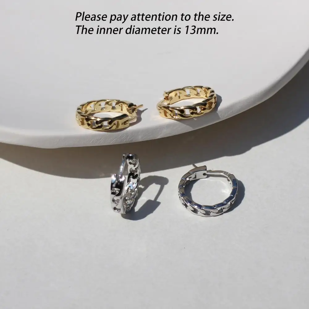 Женские серьги-кольца из серебра 925 пробы с закрученными ушками | Украшения и