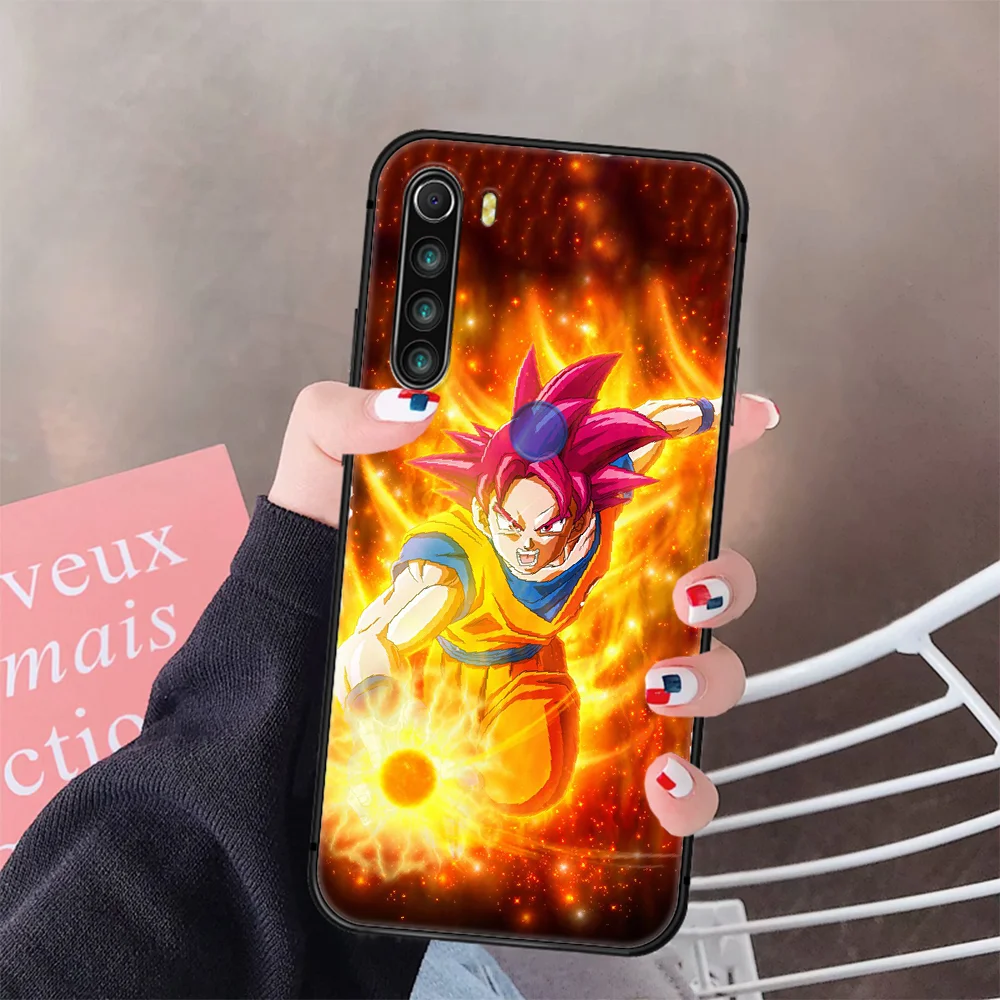 

Anime Dragons Balls Goku Phone Case Cover Hull For XIAOMI Redmi 7a 8a S2 K20 NOTE 5 5a 6 7 8 8t 9 9s Pro Max black Hoesjes Trend