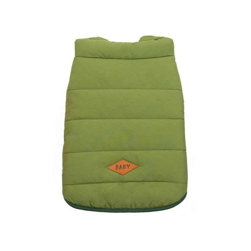 Green Fashion Pet Small Dog Clothes Winter Warm Dog Jacket Harness Chihuahua Puppy Coats XS-XL - Color: Green