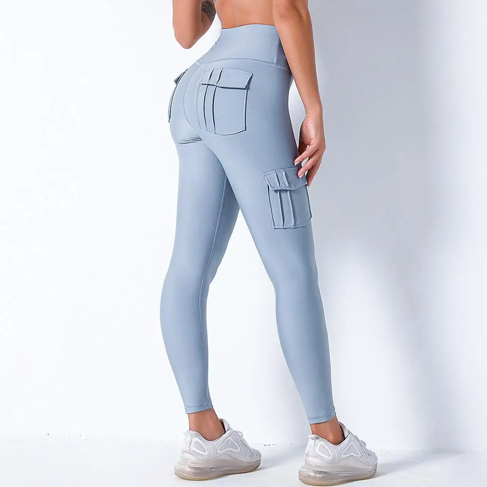 Женские штаны для йоги с несколькими карманами комбинезоны облегающие