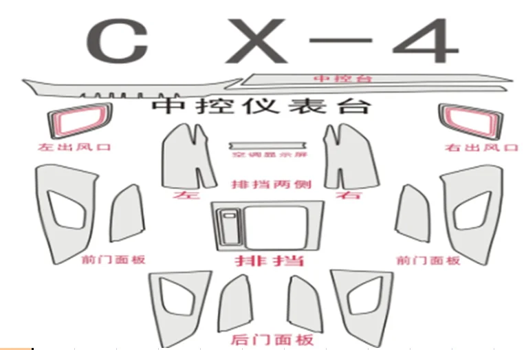 Для Mazda cx3 cx5 cx8 Модифицированная внутренняя прозрачная защитная пленка Шестерня стеклянная подъемная панель TPU Материал Пленка Автомобильная модификация