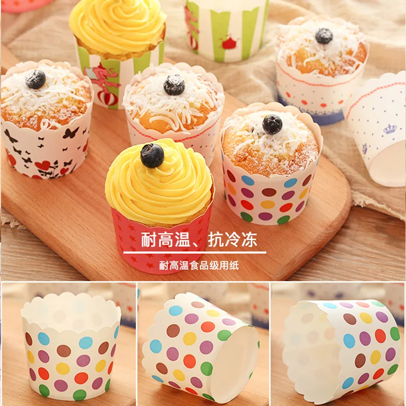 50 шт. Бумажные Формочки для капкейков в виде слона льва короля медведя совы