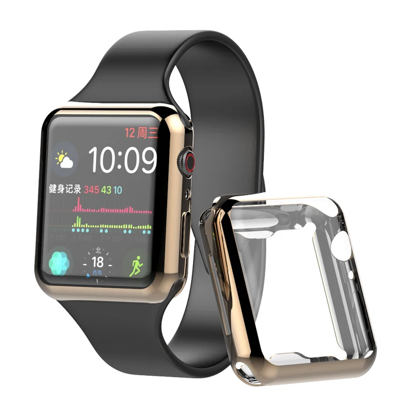 Тонкий чехол для часов 360 Apple Watch 5 4 3 2 1 42 мм 38 мягкая прозрачная защитная пленка из