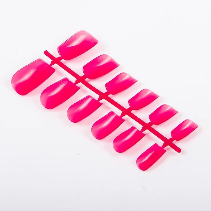 120 штук в упаковке розовые красные квадратные накладные ногти 10 размеров с
