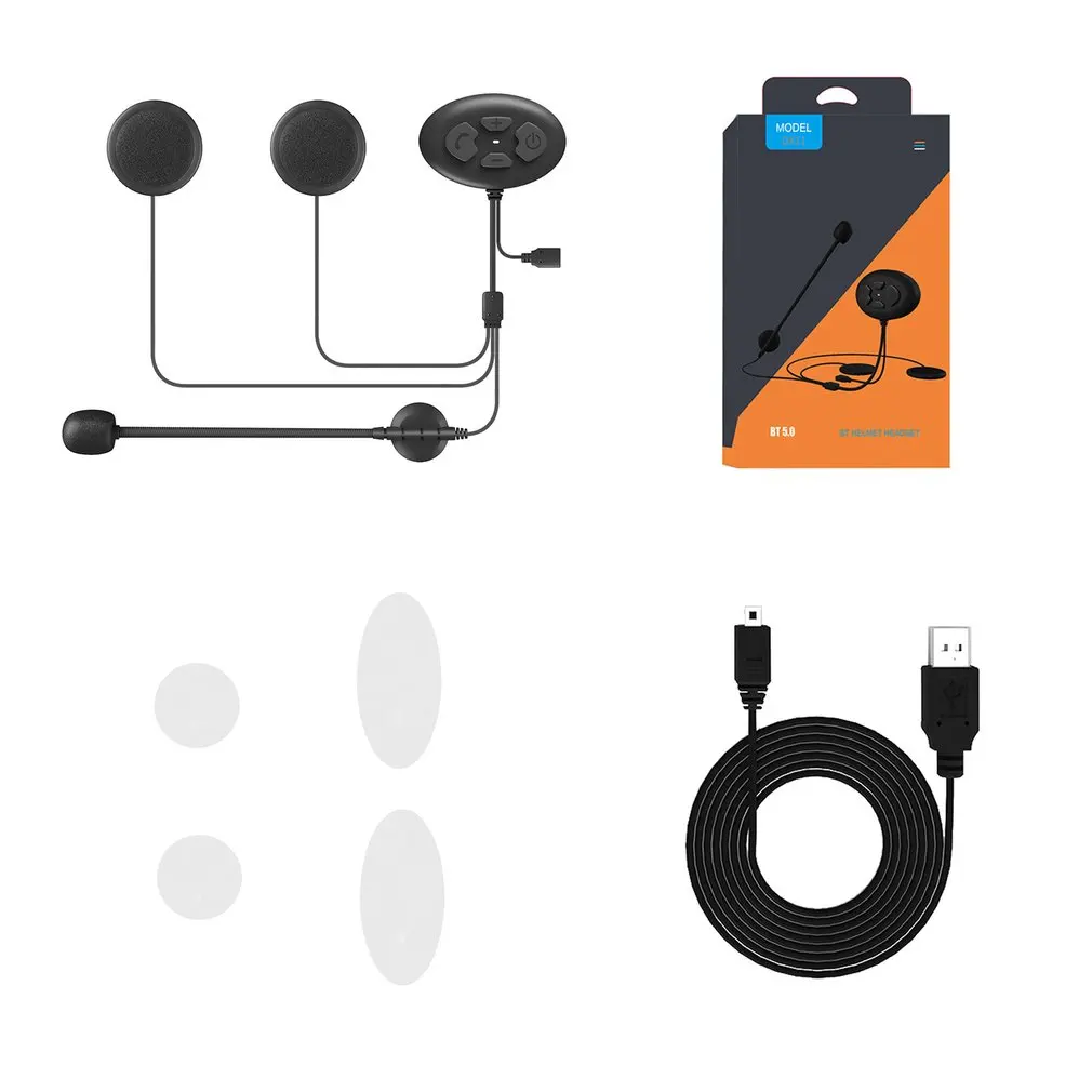 

New Motorcycle Headset Bluetooth Helmet Headset Moto Wireless Handsfree Earphone Support FM Radio For Motorycle Riding