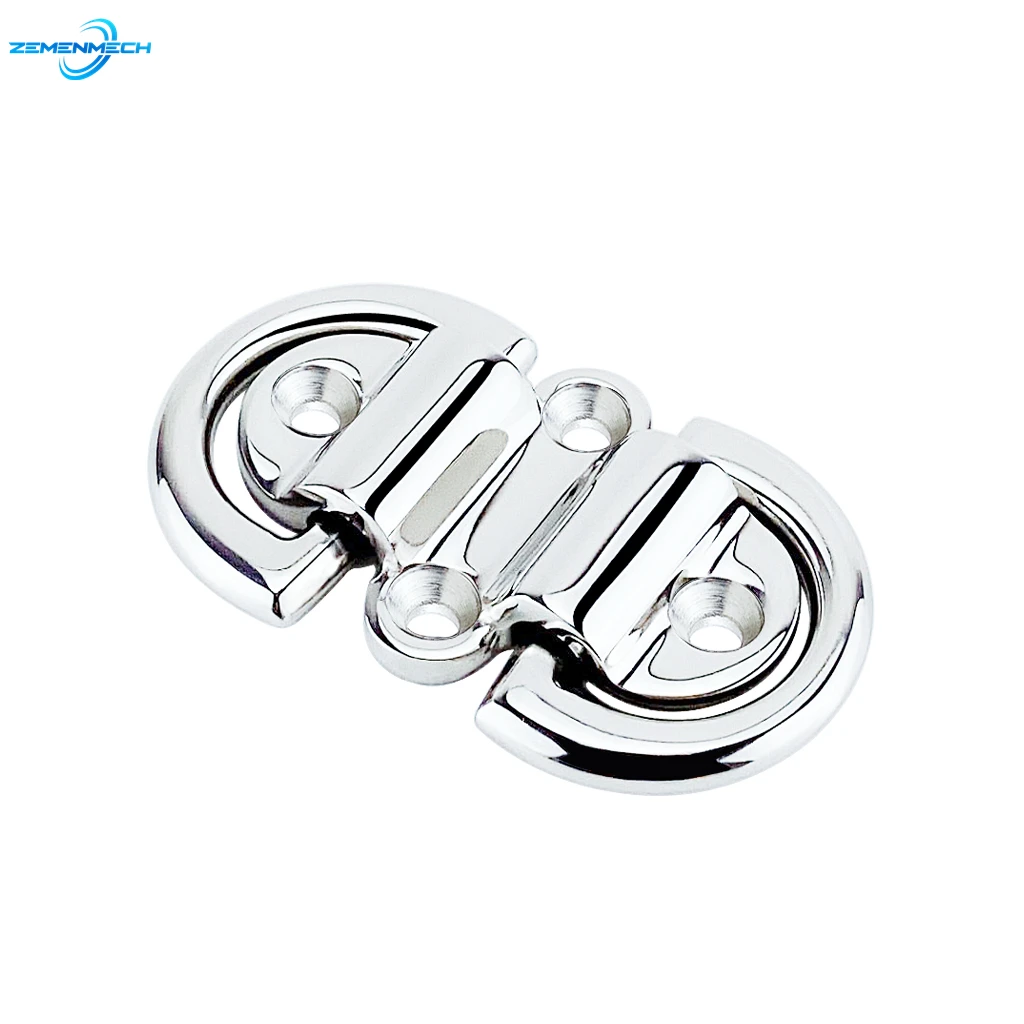 

316 г., двойное D-образное кольцо из нержавеющей стали, складная подставка для крепления глаз, стружка, яхта, моторная лодка, грузовик, полированная лодка, морской класс