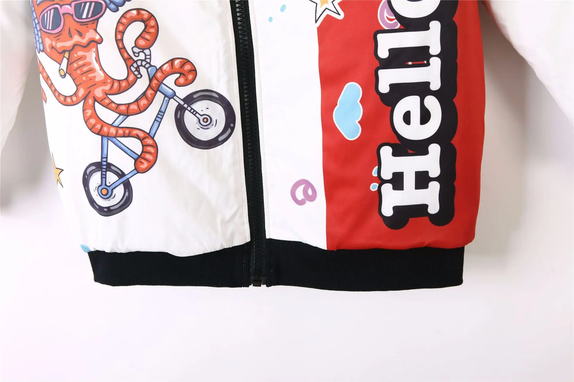 

Vefadisa Stitching Color Cartoon Print Women Overcoat 2020 Autumn Winter Stand Collar Slim Cotton-padded Clothes Coat QYF3445