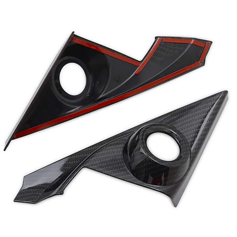 

1 Set Center Consoles Air Vent Wind Outlet Trims Stickers & 2Pcs Abs Front Door Speaker Window a Pillar Cover Trim