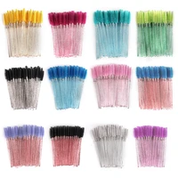 50pcspack disposable crystal eyelash brush comb makeup brushes mascara wands applicator professional makeup beauty tools