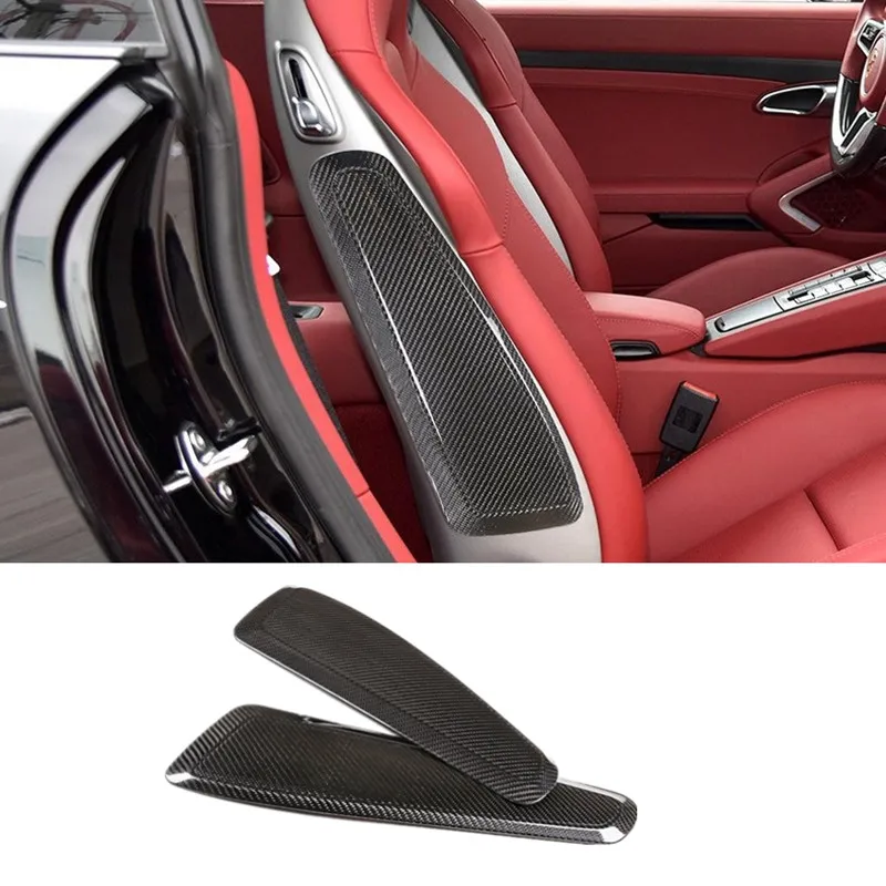 Настоящие боковые наклейки на переднее сиденье из углеродного волокна Стайлинг