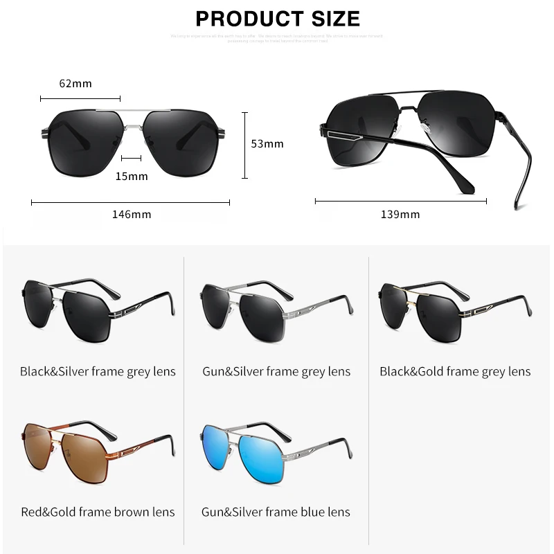

LongKeeper Fashion Metal Polarized Sunglasses Female Brand Designer Driving Travel Goggles Driver Men Women oculos feminino