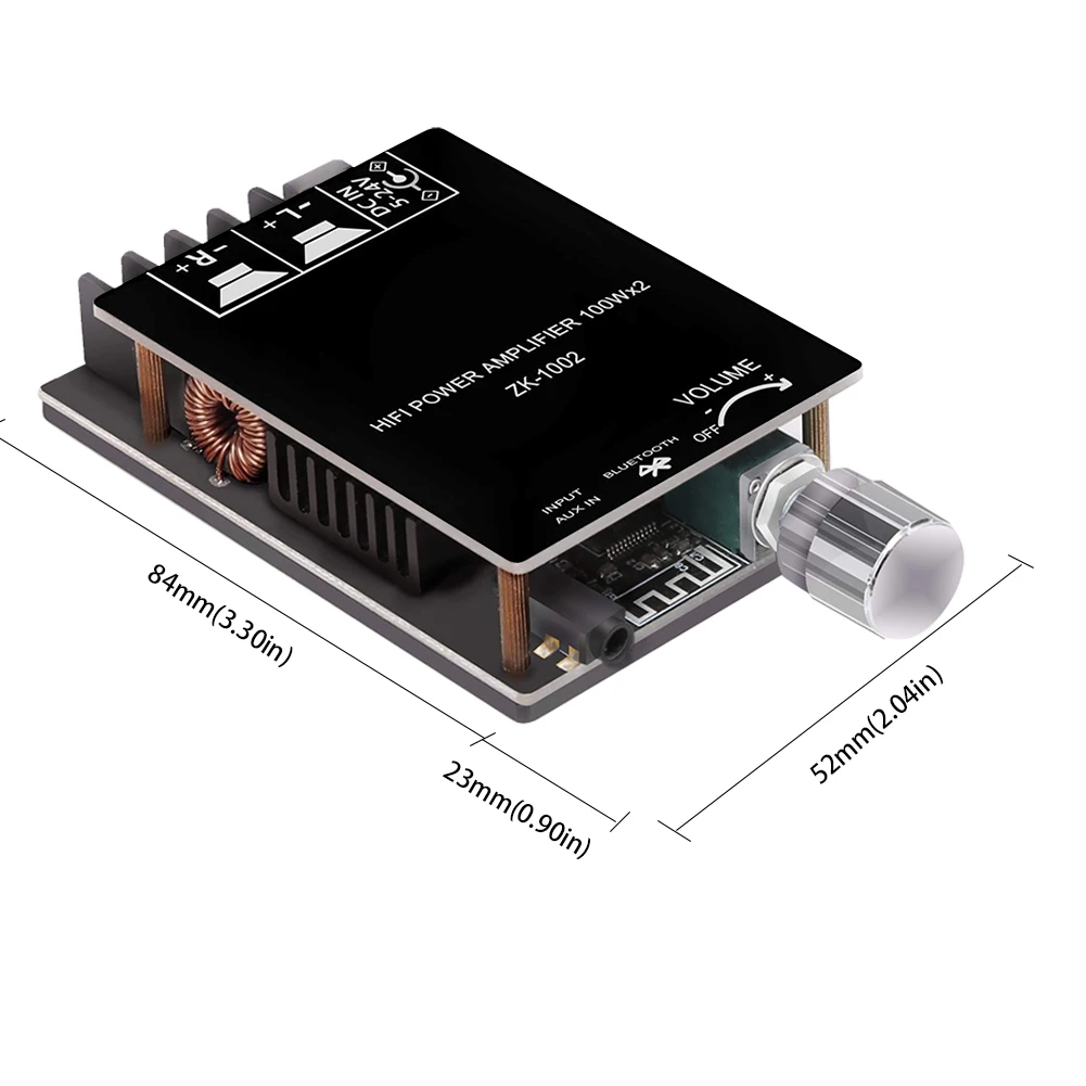 Bluetooth 5 0 беспроводной аудио цифровой усилитель мощности стерео плата 100 Вт * 2 с
