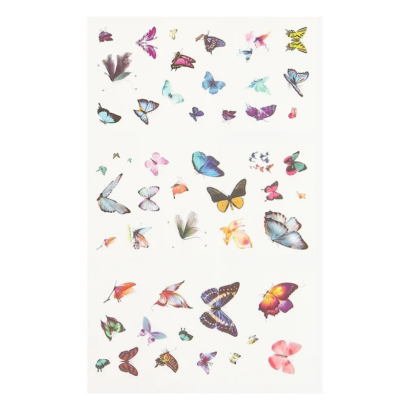 60 шт./упак. прекрасные цветы и птицы мягкие наклейки сделай сам пакет разместил