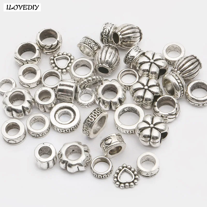 30 35 шт. посеребренные европейские полные полые аксессуары для изготовления