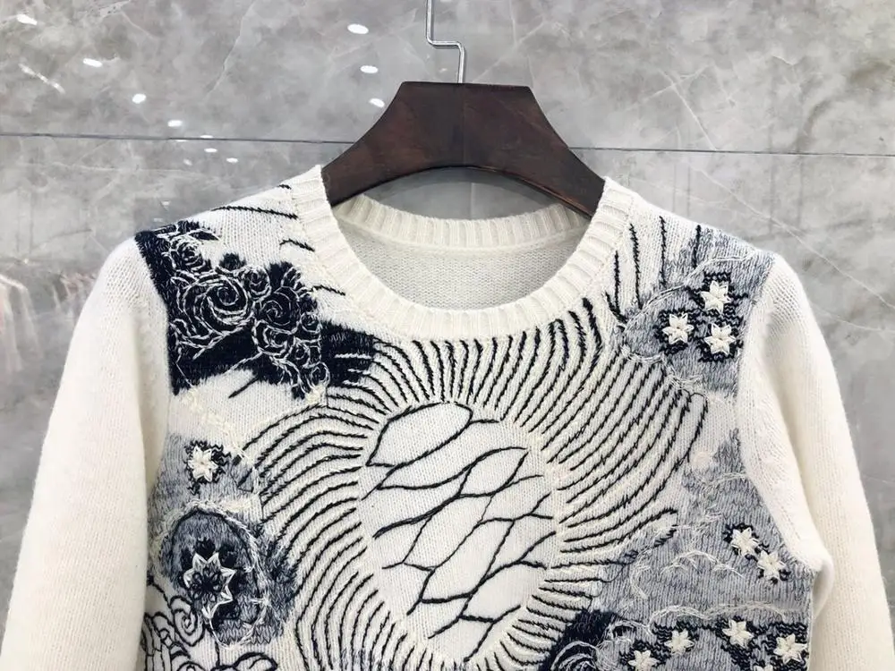 Женский Повседневный свитер белый кашемировый шерстяной 2020 | Женская одежда